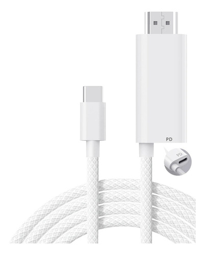 Cable Adaptador Mhl Tipo C A Hdmi 4k Con Pd 100w