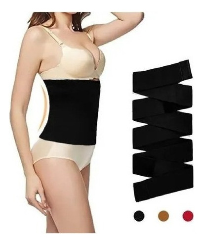 Kit 5 Faixas Elásticas Atividade Física + Cinta Modeladora