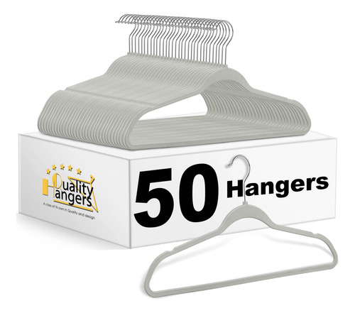 Quality Hangers Paquete De 50 Perchas De Plstico Sin Terciop