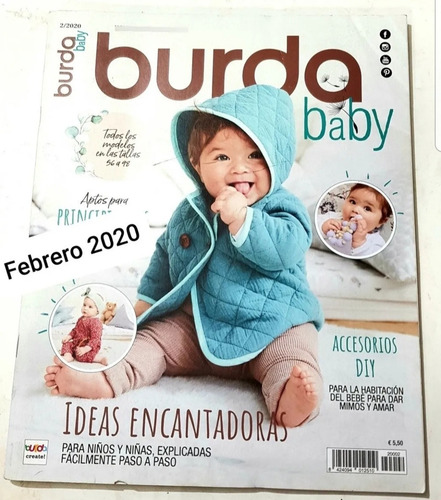 Burda Baby Febrero 2020 Nueva Con Patrones 82 Páginas.