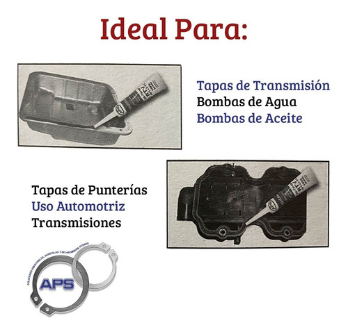 Imagen 3 de 4 de Silicón Negro Aps Sellador Rtv Alta Calidad Forma Juntas70g