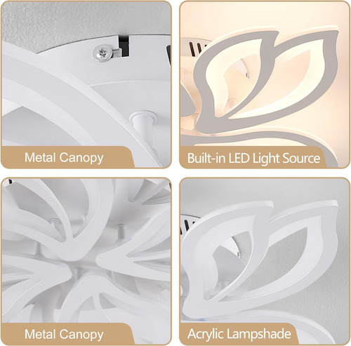 Lámpara De Techo Led Moderna Regulable, Lámpara De Techo De