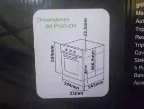Imagen 2 de 3 de Horno Gas Eléctrico Empotrar Friguilux