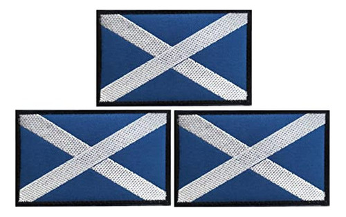 Paquete De 3 Parches De La Bandera De Escocia Parche Bordado