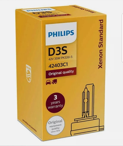 D3s 35w Foco/reemplazo Philips Xenecostar E4,6000k (1 Pieza)