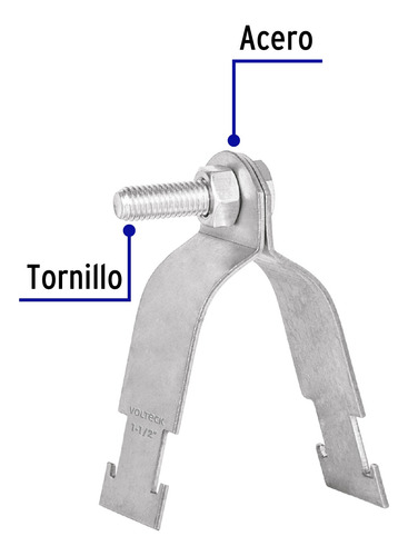 Abrazadera Para Unicanal De 1 1/2'' Para Fijar Volteck 46426