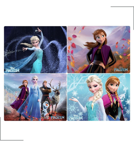 4 Jogo Americano Frozen Disney - Impermeável Limpa Facil Pvc