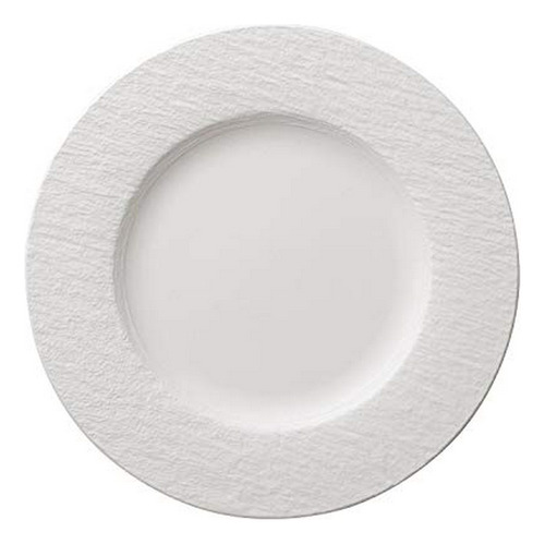 Plato Llano Villeroy & Boch Manufacture Rock Blanc, 10,5 Pul