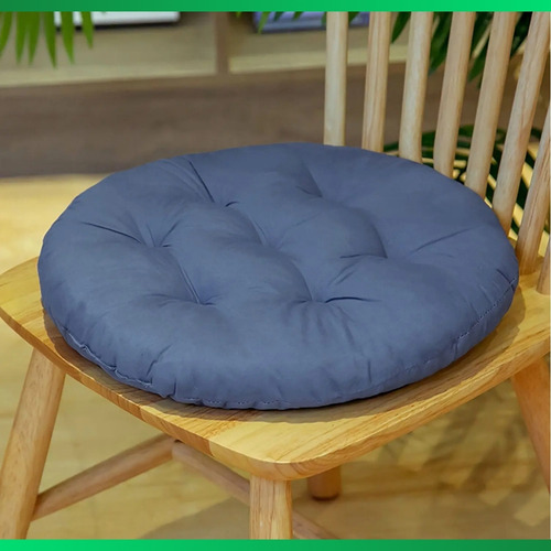 2 Assentos De Cadeira Futon 40x40 - Liso Redondo Cor Marrom