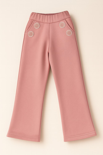 Pantalón De Invierno Frizado Recto Para Nena De 4 A 12 Años