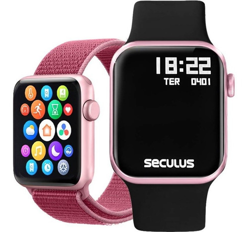 Smartwatch Plus Seculus Rosa Troca Pulseira 17001mpsvnk6