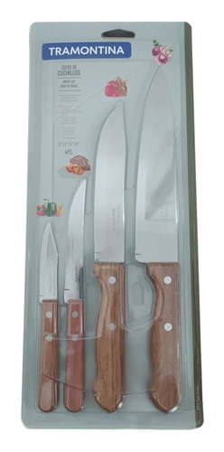 4 Cuchillos Chef Cocina Asado Legumbres Dynamic Tramontina