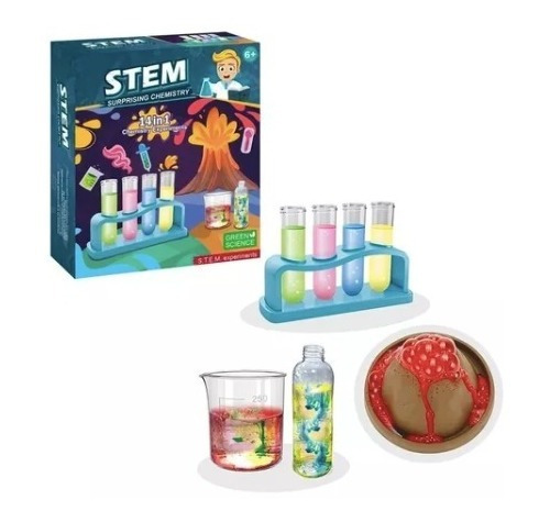 Kit Stem Ciencia Experimento Laboratorio Niños Juego 14 En 1