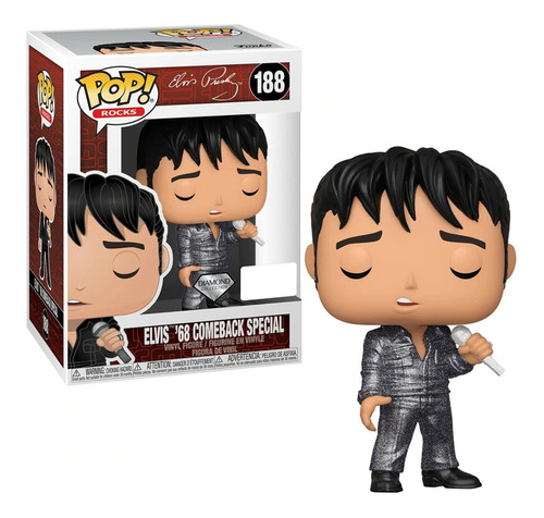 Funko Pop - Elvis Presley 68 Comeback Exclusivo - Darkside