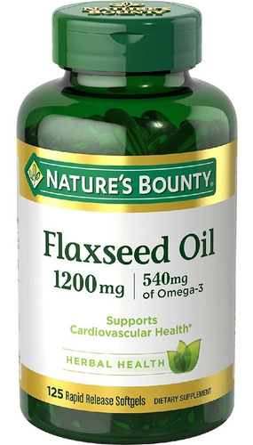 Aceite De Linaza 1200 Mg Nature's Bounty 125 Capsulas 2 Pack