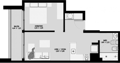 Imagen 6 de 12 de Venta De Apartamento De 1 Dormitorio En Drom Uruguay, Cordón