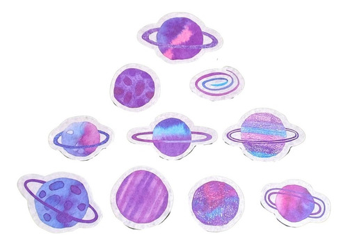Imagen 3 de 5 de Stickers Espacio Astronauta Pack 40 Unidades Ideal Souvenir