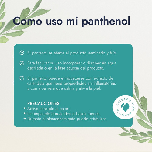 Imagen 5 de 10 de D Pantenol (panthenol) Puro Uso Cosmético 1 Kg
