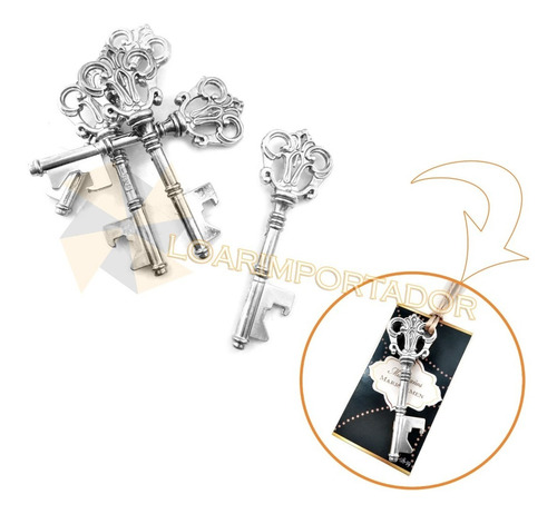 Llave Destapador De Botellas Llavero Con Forma Llave X10