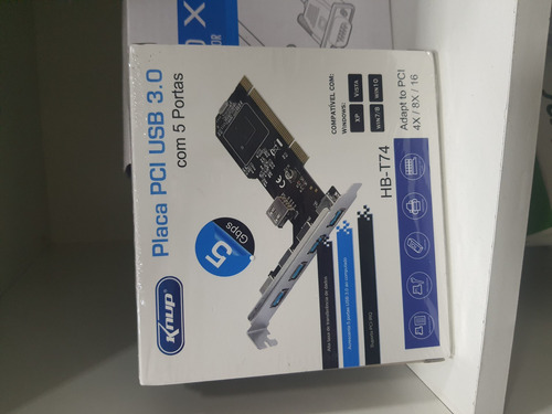 Placa Pci Usb 3.0 5 Portas Knup Hb-t74