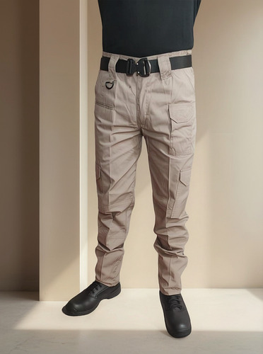 Pantalon Tactico Cargo Comando Ripstop Kaki Beige Uniforme