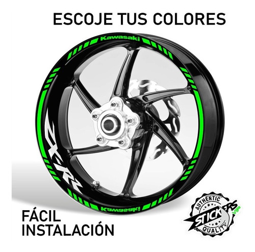 Calcomanías Para Rines Kawasaki - Zx - Reflectivas