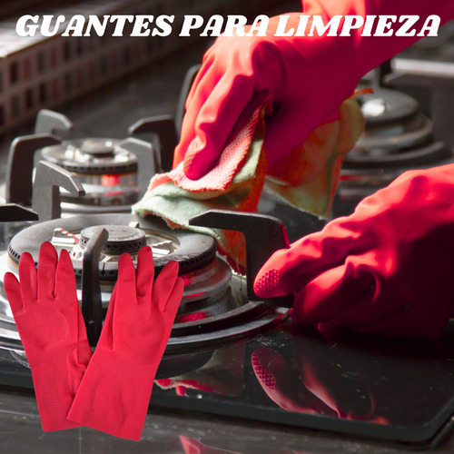 Guante Satinado Scotch-brite Rojo Mediano 7-7 1/2 C/24 Rojo
