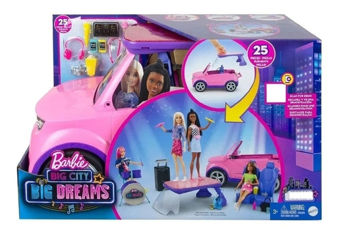Carro Barbie Convertible Big City Dreams Concierto Fiesta 