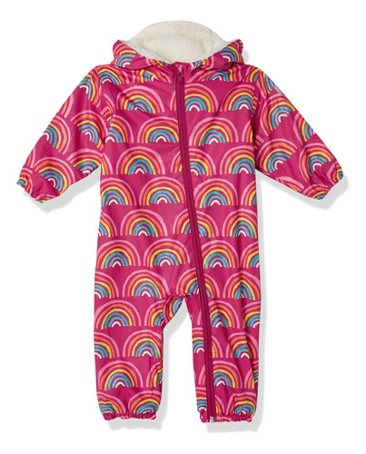 Hatley Baby-girls - Lluvia Con Forro Sherpa, Rainy Rainbow,.