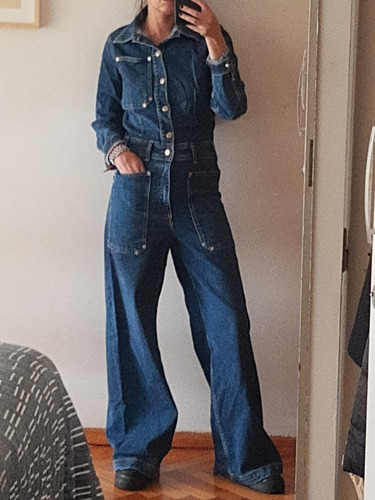 Mono Zara Tipo Años 70s Jeans Xs Impecable 