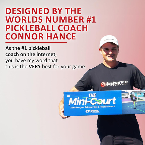 Mini Cancha De Pickleball - Red De 10' Y Líneas De 7'