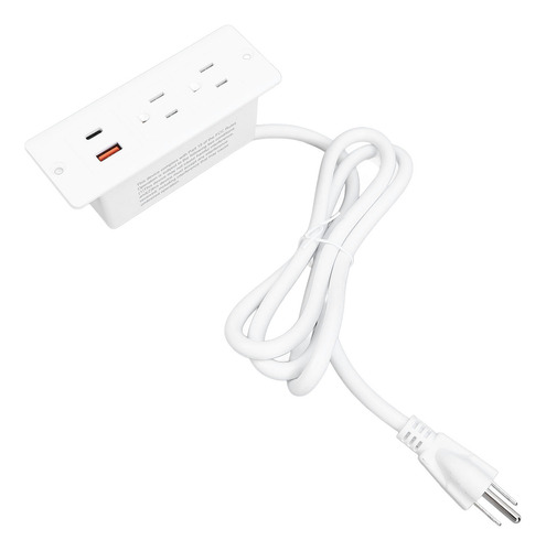 Enchufe De Escritorio Empotrado, 2 Enchufes, 1 Usb C, 1 Usb