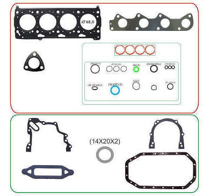 Kit Retifica Aco Vw Fox 1.0 8v 72cv Flex 15/20