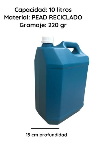 Imagen 5 de 10 de Bidones Plasticos 10 Litros Nuevo Color Rec X 40 Un.
