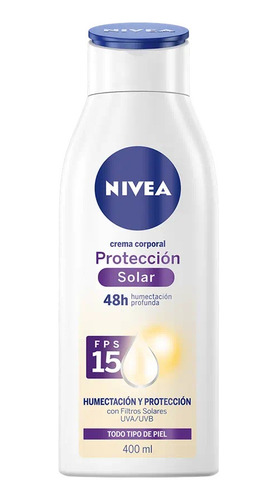 Crema Corporal Nivea Protección Solar Fps 15 400 Ml