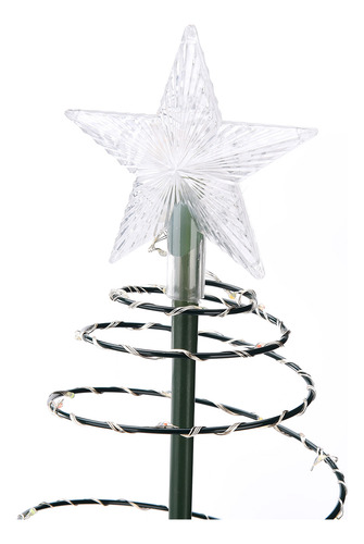 Adorno De Árbol De Navidad Con Lazo Transparente Y Luces