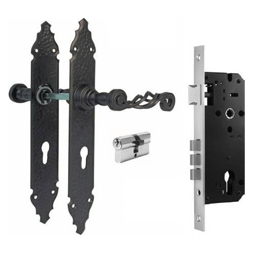 Cerradura Amig-bruken 102pb rústica negro mate entero