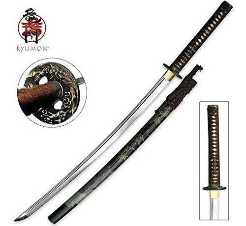 Ryumon Samurai Espada Con Mango De Ray Piel