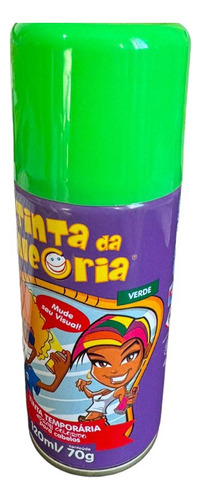  Tinta Temporária Spray Para Cabelo - Verde - 120ml - 02 Un