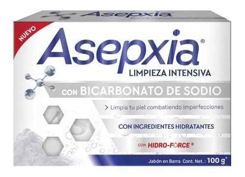 Jabón Asepxia Bicarbonato De Sodio 100g Limpieza Intensiva