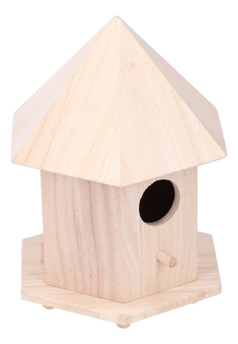 Soporte De Madera Para Anidar Con Casita Para Pájaros Y Come