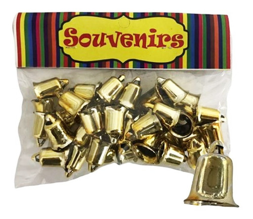 Campanita Oro Plástico Souvenirs Manualidades X36 - Comunión