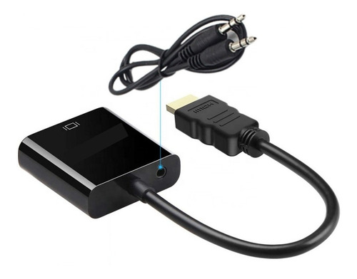 Imagen 9 de 9 de Cable Hdmi A Vga Convertidor Adaptador Pc Tv Monitor + Audio