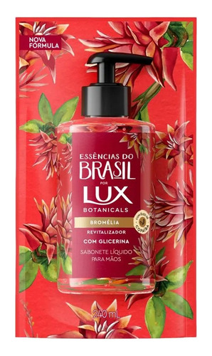 Lux essências do brasil sabonete líquido para mãos com glicerina bromélia 240ml