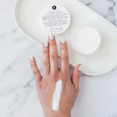 Maquillaje En Crema Blanca De Payaso, Pintura Facial