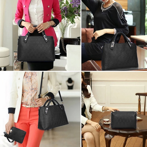 Bolsa Para Dama Mujer Impermeables Set 4 Pzs Calidad Premium