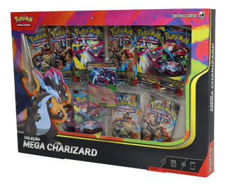 Box Pokémon Coleção Mega Charizard Inferno X