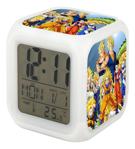 Reloj Dragon Ball Despertador Led Digital Luz Grafimax