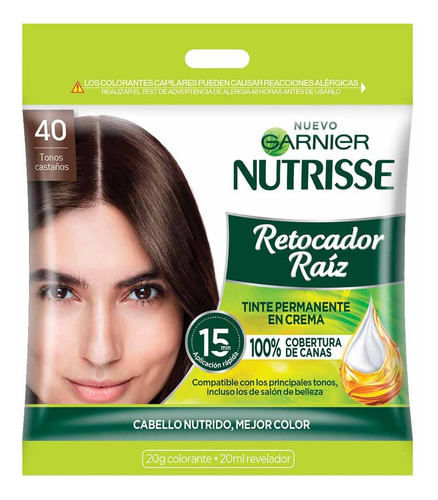 Pack 6 Retocadores De Raiz Nutrisse Tintura Tono 40 Nutrisse