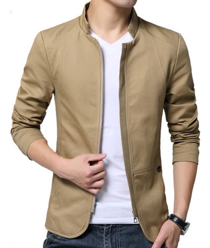 Chamarra Blazer De Cuello Alto Casual For Hombre